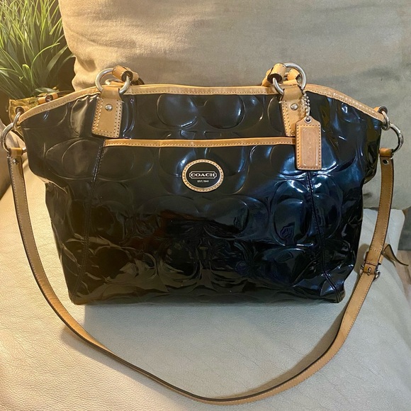 Coach Handbags - COACH  Purse Black Patent Poppy